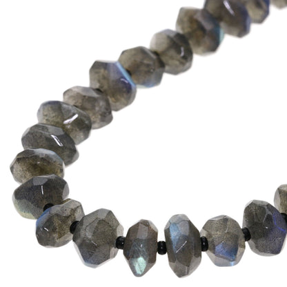 SELECT JEWELRY セレクトジュエリー カラーストーン グレー ネックレス 金属製 レディース 中古