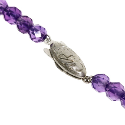 SELECT JEWELRY セレクトジュエリー カラーストーン パープル ネックレス SV レディース 中古