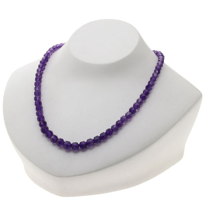 SELECT JEWELRY セレクトジュエリー カラーストーン パープル ネックレス SV レディース 中古