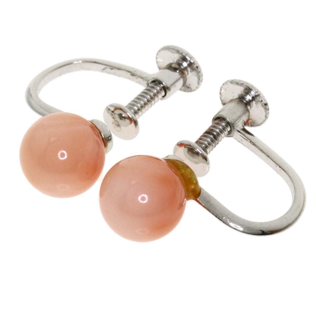 SELECT JEWELRY セレクトジュエリー サンゴ 珊瑚 イヤリング SV レディース 中古
