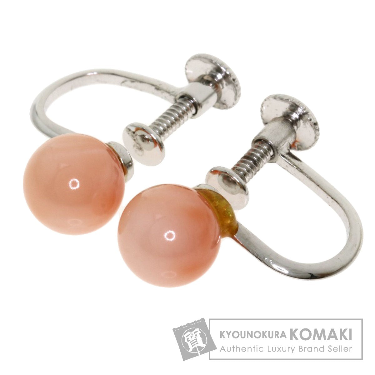 SELECT JEWELRY セレクトジュエリー サンゴ 珊瑚 イヤリング SV レディース 中古