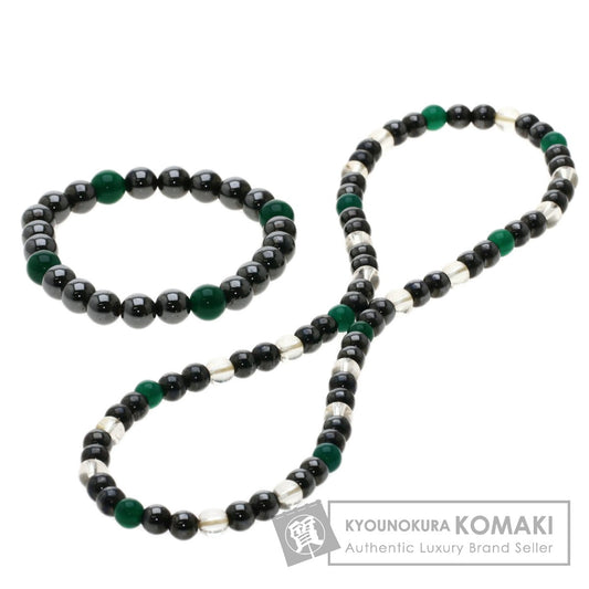 SELECT JEWELRY セレクトジュエリー ヘマタイト メノウ 水晶 磁気入り 2点セット ネックレス レディース 中古