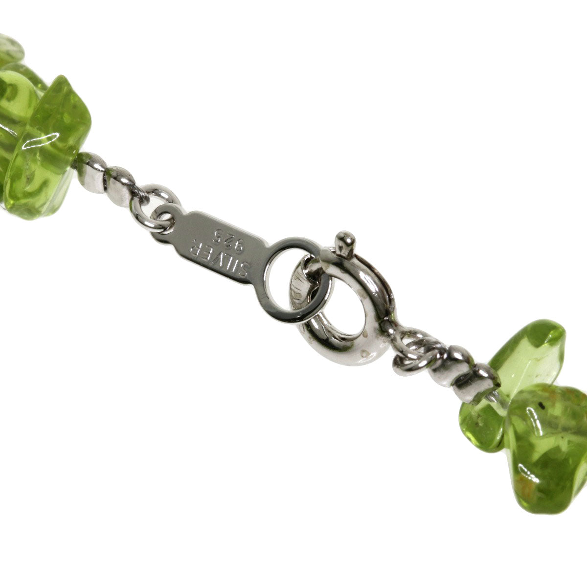 SELECT JEWELRY セレクトジュエリー カラーストーン グリーン ネックレス SV レディース 中古